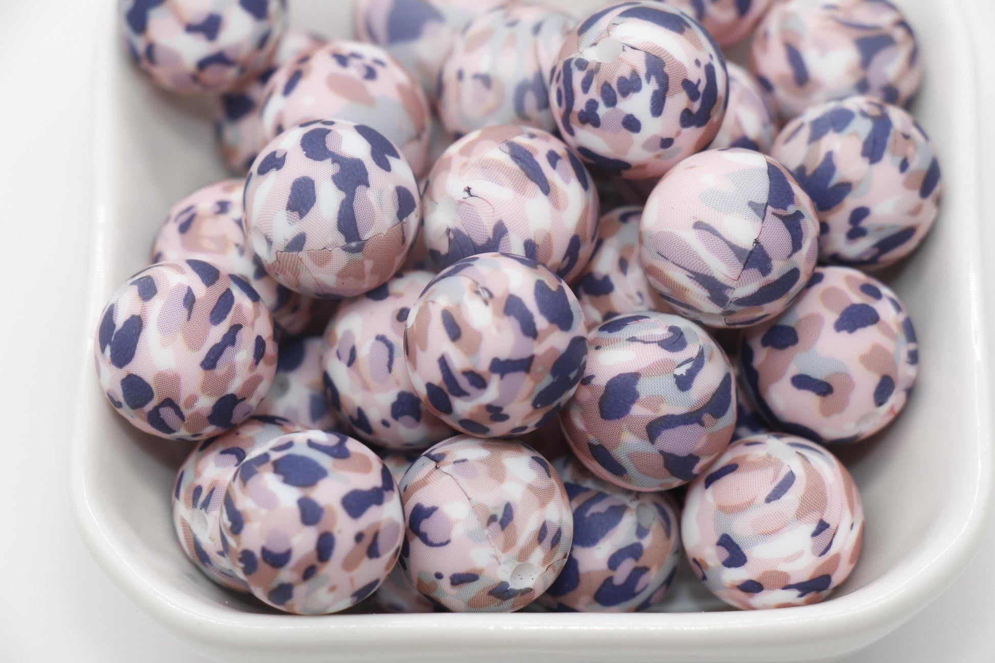 15mm Printed Beads, Print Silicone Beads, Round Bubblegum Beads, Beads for Pens #238