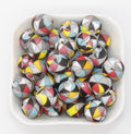 15mm geometric print silicone beads for pens and keychains