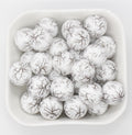 15mm color pattern print silicone beads for pens and keychains