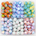 15mm tie-dye print silicone beads for pens and keychains