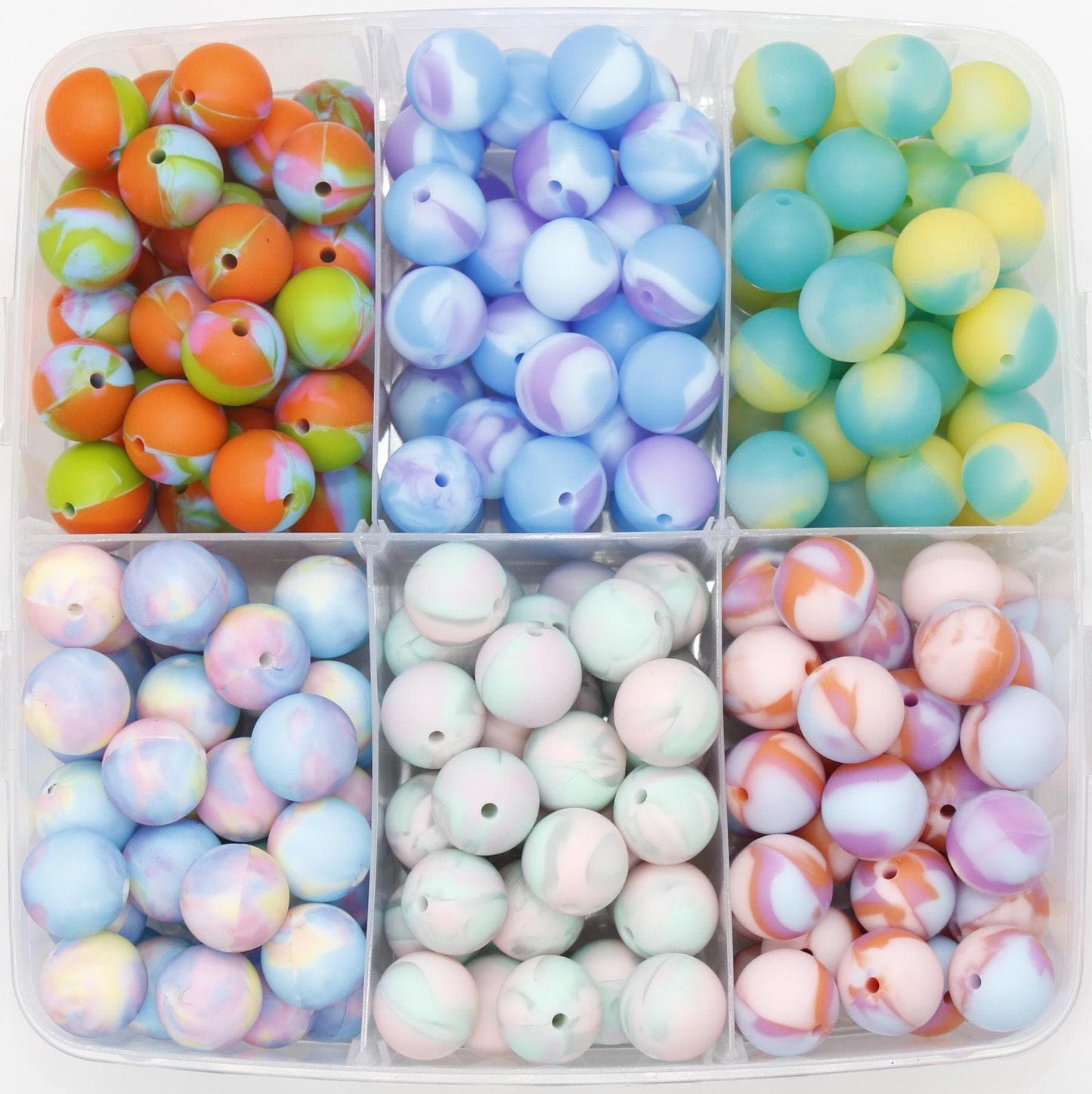 15mm Tie-Dye Silicone Beads, Round Silicone Beads, Bubblegum Beads, Beads for Pens, Beads for Bracelets