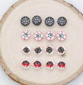 9mm eye ball polymer clay beads, halloween clay charms for bracelets