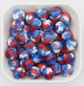 12mm puzzle print silicone beads for pens