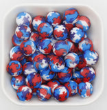 12mm Puzzle Print Beads, Puzzle Silicone Beads, Round Bubblegum Beads, Beads for Pens #321