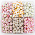 12mm red pink flower silicone beads for beadable pens