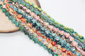 14mm splatter turtle nugget beads, irregular stone beads for bracelets