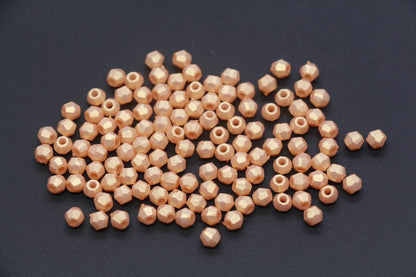4mm Faceted Beads, Pearlescent Beads, Shimmering Beads, Plastic Beads, Round Spacer Beads, Bubblegum Beads, Beads for Bracelets