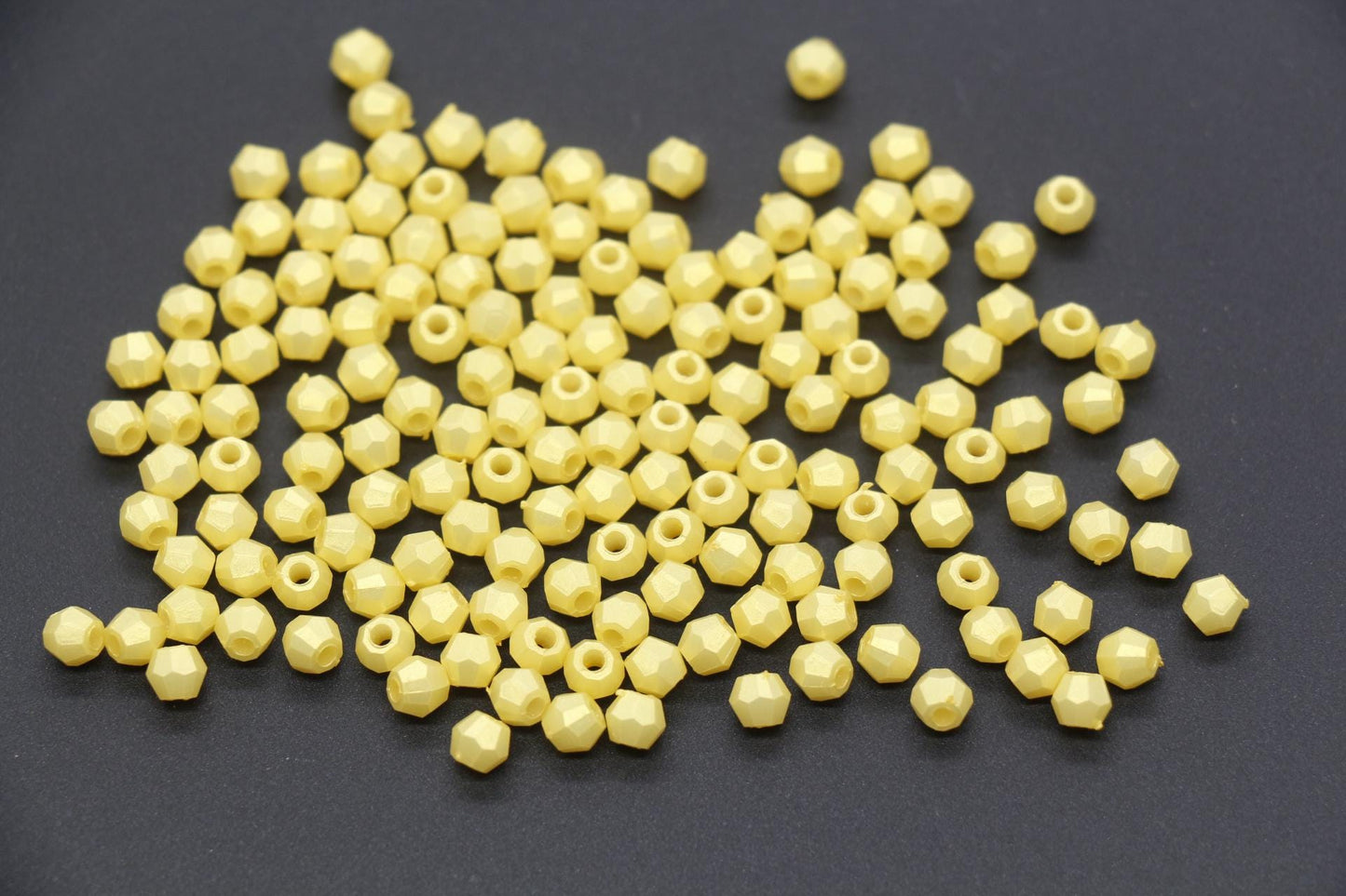 4mm Faceted Beads, Pearlescent Beads, Shimmering Beads, Plastic Beads, Round Spacer Beads, Bubblegum Beads, Beads for Bracelets
