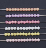 4mm Faceted Beads, Pearlescent Beads, Shimmering Beads, Plastic Beads, Round Spacer Beads, Bubblegum Beads, Beads for Bracelets