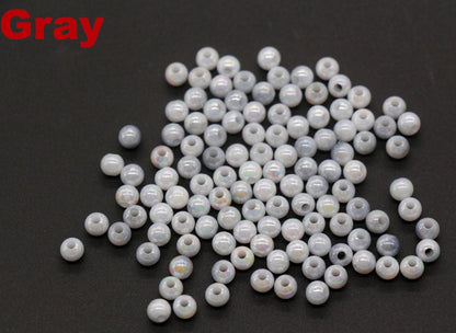 4mm Ombre Beads, Plastic Iridescent Beads, Round Spacer Beads, Bubblegum Beads, Beads for Bracelets, Mermaid Beads, Jewelry Making Beads