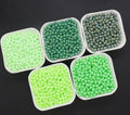 6mm Green AB Acrylic Gumball Beads