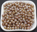 6mm Brown AB Acrylic Gumball Beads