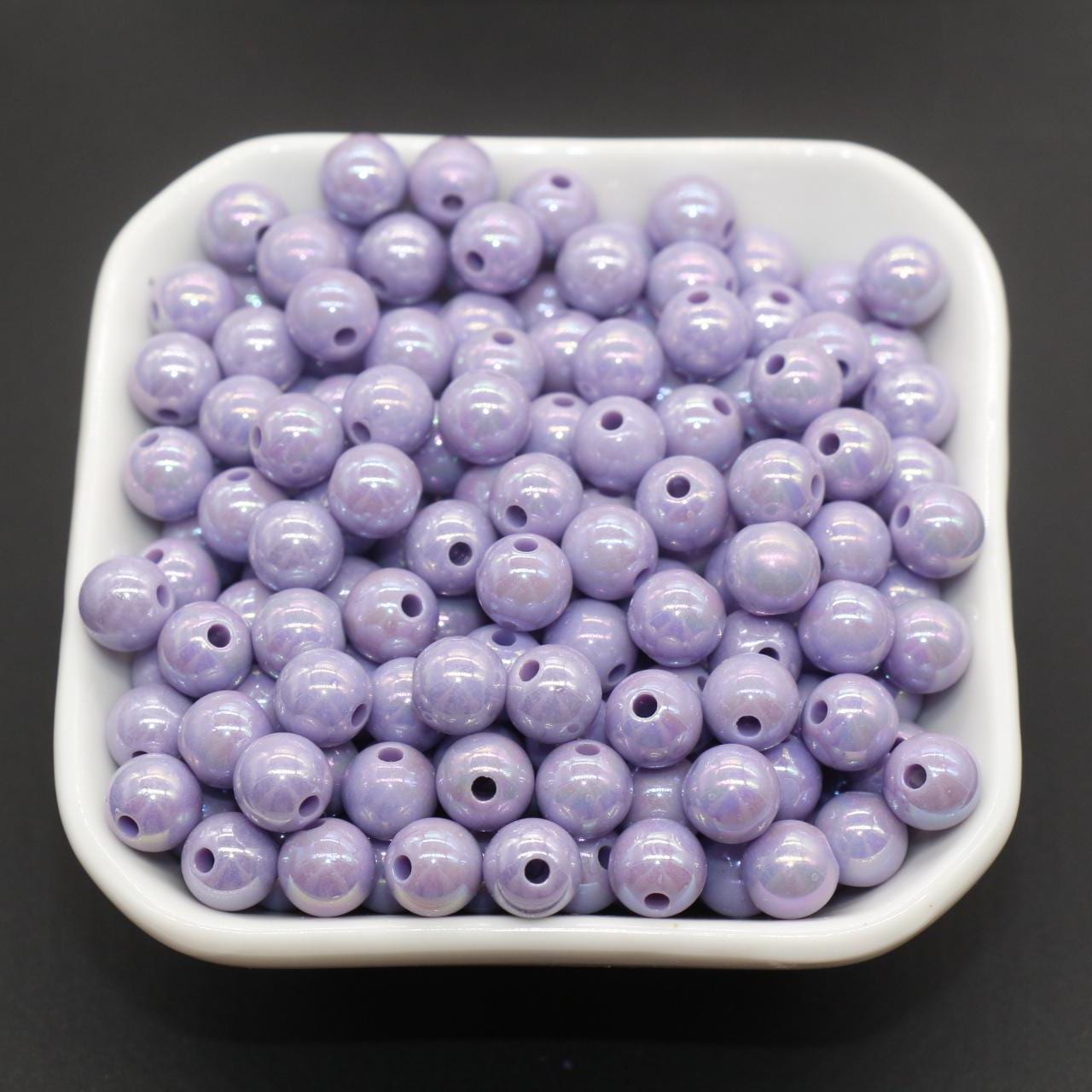 8mm Purple AB Beads, Iridescent Beads, Sparkle Purple Gumball Beads, Bubblegum Beads, Chunky Beads, Beads for Bracelets