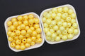 12mm Yellow AB Acrylic Gumball Beads