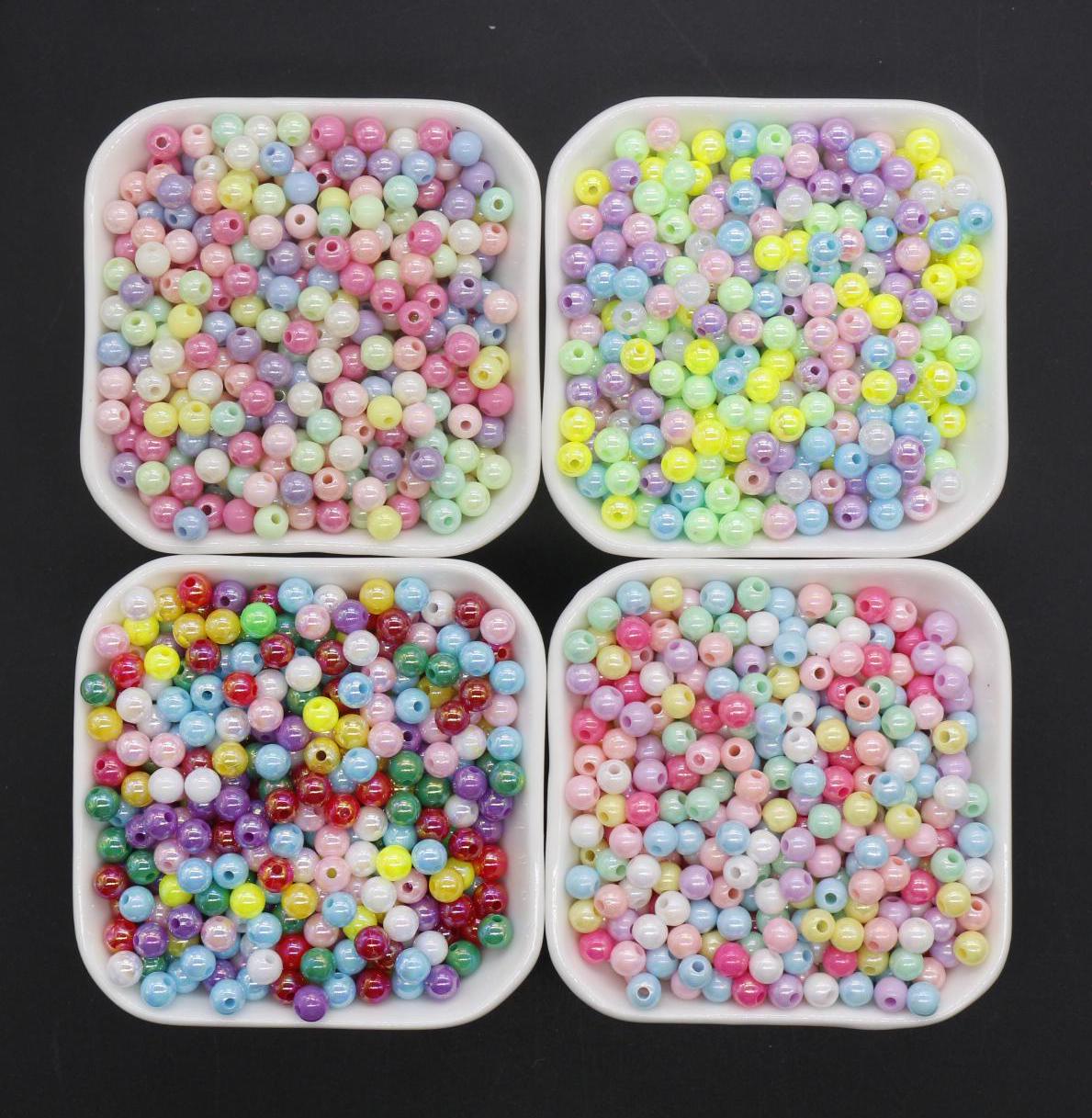 6mm Mix AB Beads, Iridescent Beads, Sparkle Gumball Beads, Multicolor Beads, Bubblegum Beads, Chunky Beads, Beads for Bracelets