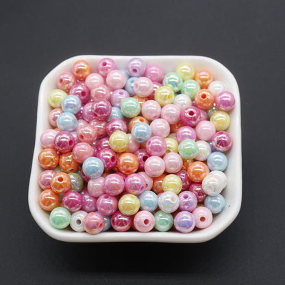 8mm Mix AB Beads, Iridescent Beads, Sparkle Multicolor Gumball Beads, Bubblegum Beads, Chunky Beads, Beads for Bracelets