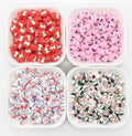 9mm-10mm snowman polymer clay beads, christmas clay charms for bracelets