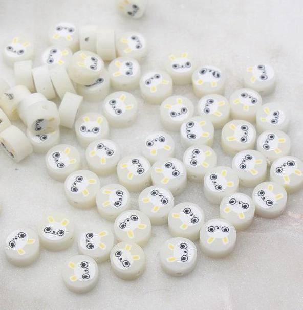 Animal Polymer Clay Beads, Frog, Panda, Duck, Bunny, Tiger, Dog, Pig Beads, Jewelry Beads