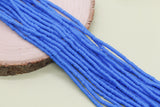 4mm Blue Heishi Beads, Polymer Clay Disc Beads, African Disc Beads, Vinyl Heishi, Full Strand #802