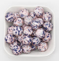 15mm abstract print silicone beads for pens and keychains