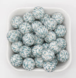 15mm Christmas Lights Printed Beads, Christmas Printed Silicone Bubblegum Beads, Beads for Pens, Beads for Bracelets #S249