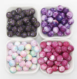 15mm Galaxy Silicone Beads, Stardust Printed Silicone Beads, Bubblegum Beads, Beads for Pens, Beads for Bracelets