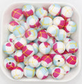 12mm abstract print silicone beads for pens