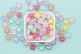 Mix Flower Beads, Multicolor Flower Beads, Flower Chunky Beads, Acrylic Beads, Bracelet Making Jewelry Finding #1896