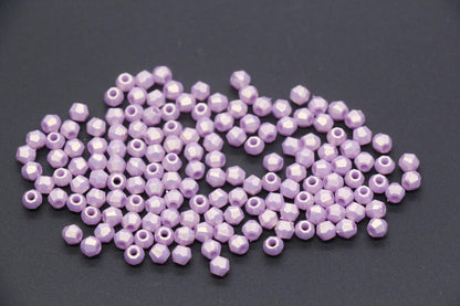 4mm Faceted Beads, Pearlescent Beads, Shimmering Beads, Plastic Beads, Round Spacer Beads, Bubblegum Beads, Beads for Bracelets