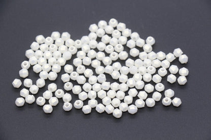 4mm Faceted Beads, Pearlescent Beads, Shimmering Beads, Plastic Beads, Round Spacer Beads, Bubblegum Beads, Beads for Bracelets