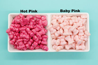 Iridescent Bow Beads, Bow AB beads, Mixed Beads, Chunky Beads, Large Hole Beads, Beads for Bracelets, Beads for Pen