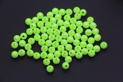 6mm Green AB Gumball Beads, Iridescent Round Beads, Sparkle Green Beads, Green Bubblegum Beads, Chunky Beads, Beads for Bracelets