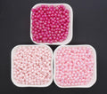 6mm Pink AB Acrylic Gumball Beads