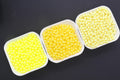 6mm Yellow AB Acrylic Gumball Beads