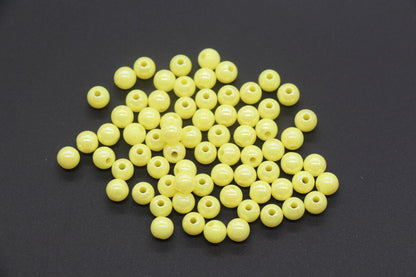 6mm Yellow AB Beads, Iridescent Beads, Sparkle Yellow Gumball Beads, Bubblegum Beads, Chunky Beads, Beads for Bracelets