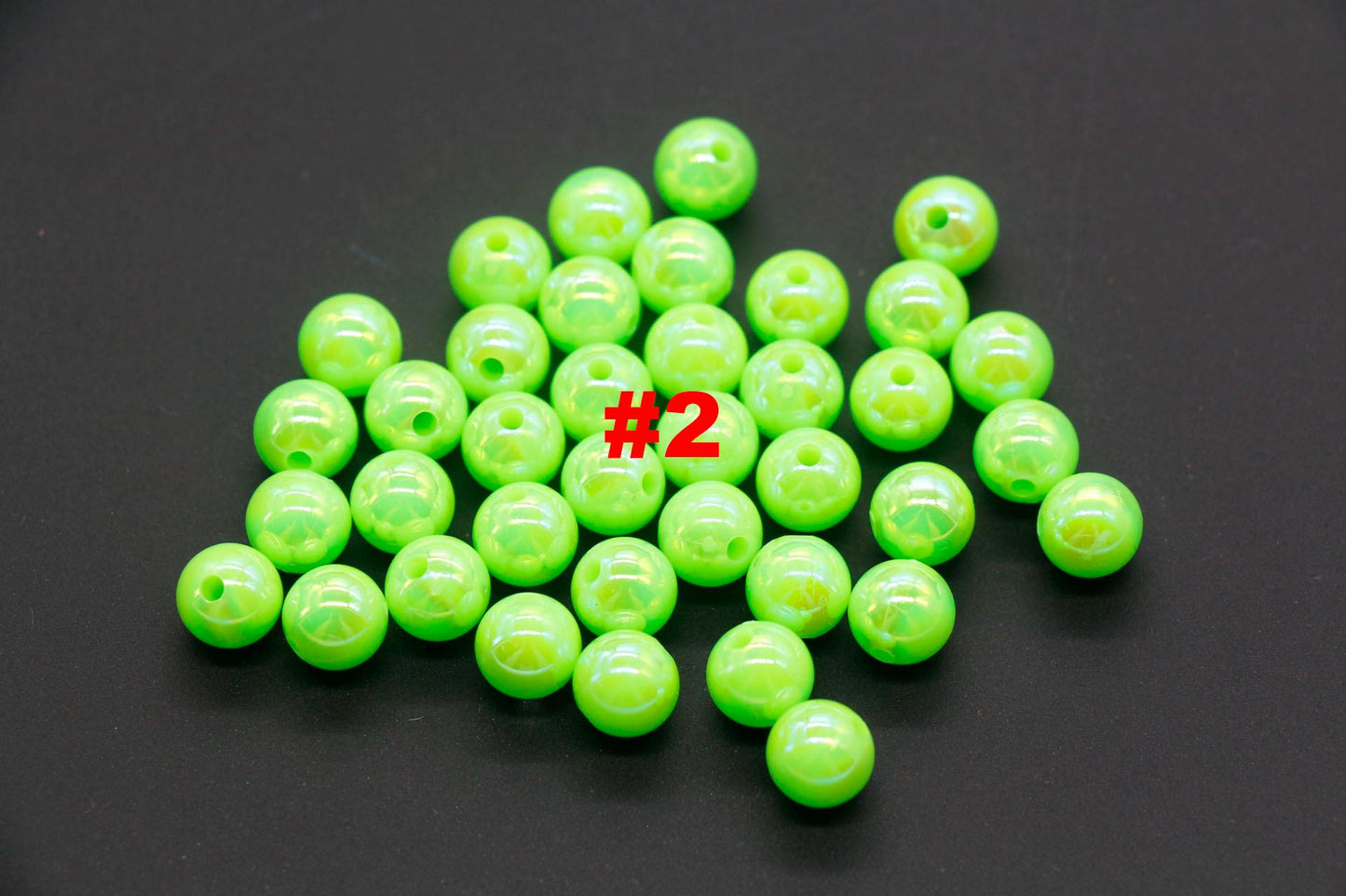 8mm Green AB Gumball Beads, Iridescent Round Beads, Sparkle Green Beads, Green Bubblegum Beads, Chunky Beads, Beads for Bracelets