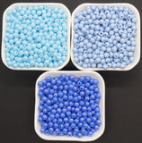 6mm Blue AB Beads, Iridescent Beads, Sparkle Blue Gumball Beads, Bubblegum Beads, Chunky Beads, Beads for Bracelets
