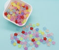 11mm Matte Acrylic Star Beads