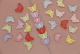 Matte Butterfly Beads, Frosted Butterfly Beads, Mixed Beads, Plastic Beads, Beads for Bracelets #3554