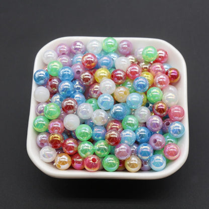 8mm Mix AB Beads, Iridescent Beads, Sparkle Multicolor Gumball Beads, Bubblegum Beads, Chunky Beads, Beads for Bracelets