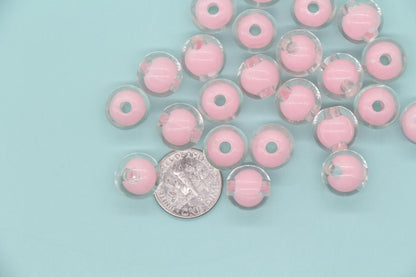12mm Pink Beads, Round Pink Gumball Beads, Bubblegum Beads, Chunky Beads, Plastic Beads, Beads for Bracelets #3581