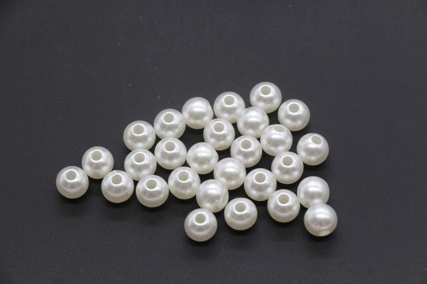 Faux Pearl Beads, Imitation Pearl Beads, Plastic Beads, Spacer Beads, Beads for Bracelets, Available in 4mm 6mm 8mm 10mm 12mm