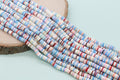 6mm blue mix heishi beads for bracelets and DIY jewelry