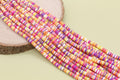 6mm orange yellow purple mix heishi beads for bracelets and DIY jewelry
