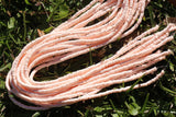 4mm Soft Light Pink Heishi Beads, Pink Clay Beads, Polymer Clay Disc Beads, African Disc Beads, Vinyl Heishi, Full Strand #813