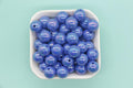 14mm Blue AB Iridescent Acrylic Gumball Beads