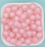 12mm Pink Beads, Round Pink Gumball Beads, Bubblegum Beads, Chunky Beads, Plastic Beads, Beads for Bracelets #3581