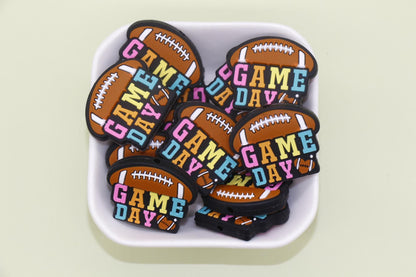 Game Day Sports Silicone Focal Beads for Pens, Bracelets - Football, Basketball, Soccer, Volleyball, Baseball