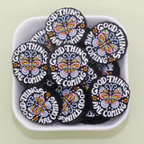 Good Things Are Coming Focal Silicone Beads, Butterfly Beads, Motivational Beads, Focal Bead for Beadable Pens and Keychain Lanyard #F769