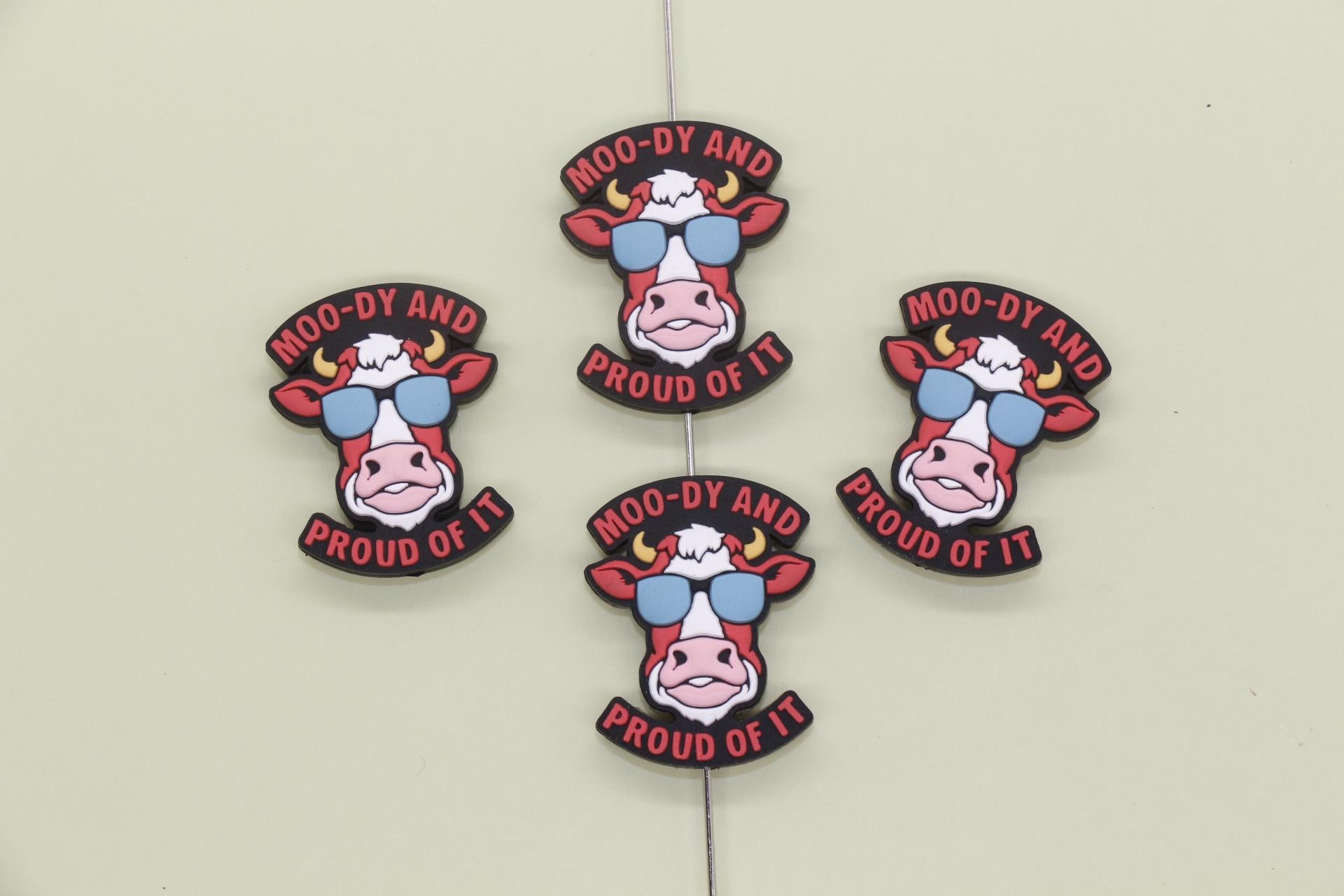 Moody And Proud Of It Focal Silicone Beads, Focal Bead for Beadable Pens and Keychain Lanyard #F770